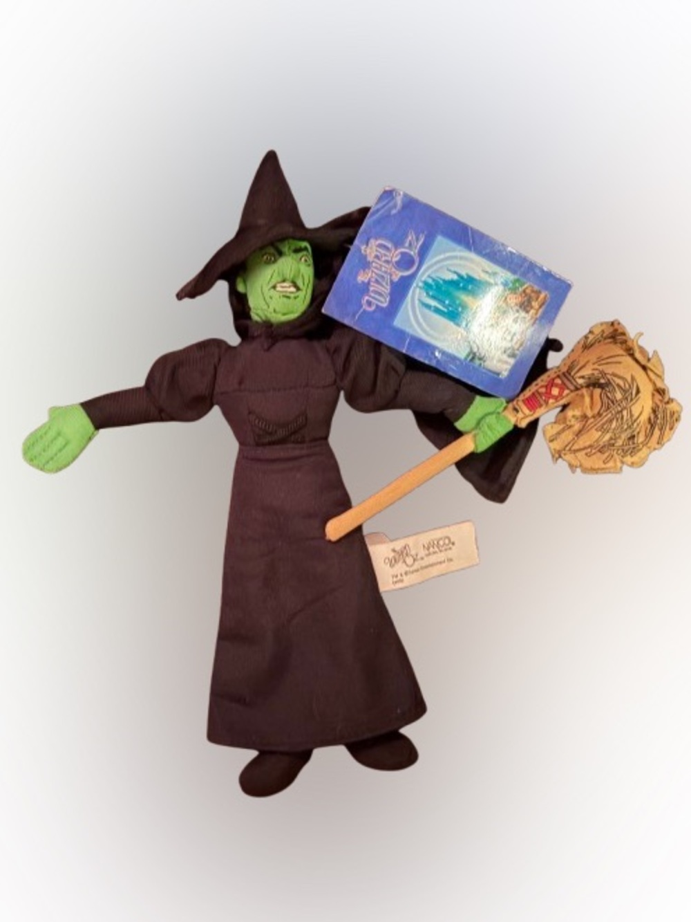 Vintage Wicked Witch Plush Doll - Green & Black
